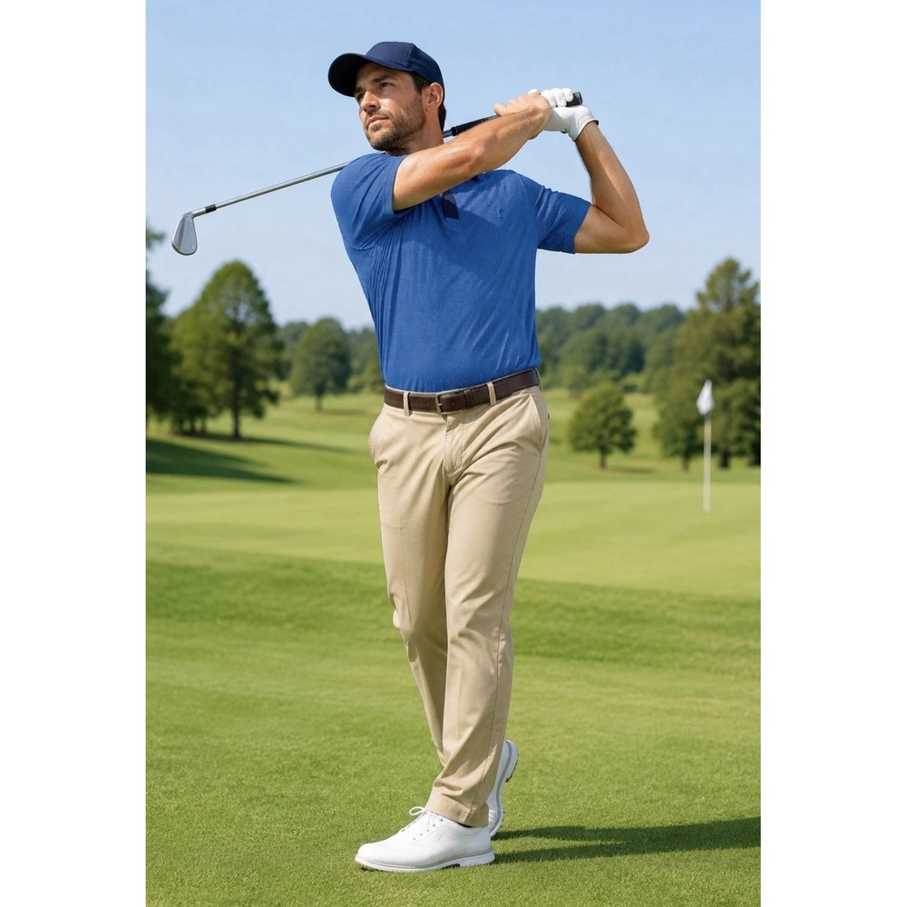 Golfino Unisex Golf Polo Shirt Blue Size Large Embroidered Logo